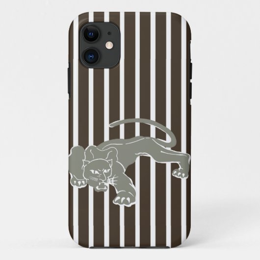 ヒョウ柄のストライプ コーラサファリ Case-Mate iPhoneケース (裏面)