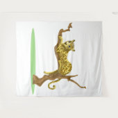 ヒョウ柄のタペストリー タペストリー (正面(横))