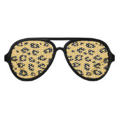 ヒョウ柄のパーティー |アニマルプリントデザイン アビエーターサングラス (正面)