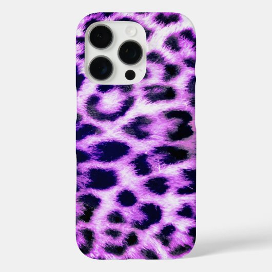 ヒョウ柄のフェイクファー ピンク Case-Mate iPhoneケース (裏面)