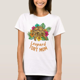 ヒョウ柄のペットを愛するママへのギフト Tシャツ