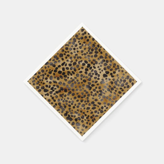 ヒョウ柄のモダンでトレンディな結婚前お祝い スタンダードカクテルナプキン (角)