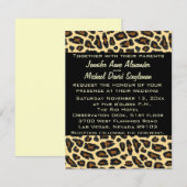 ヒョウ柄のモダンな結婚式と披露宴 招待状 (正面/裏面)