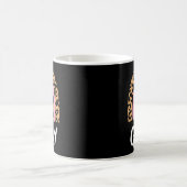 ヒョウ柄のレインボーかわいい母親の日ギグおもしろいジー コーヒーマグカップ (中央)