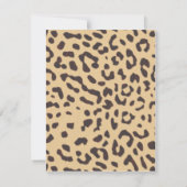 ヒョウ柄のワインの誕生日 招待状 (裏面)