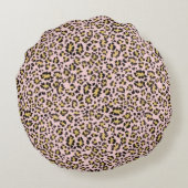 ヒョウ柄の丸枕 ラウンドクッション (裏面)