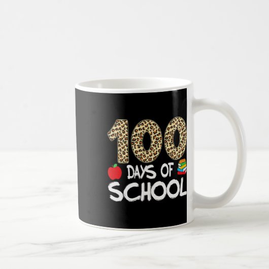 ヒョウ柄の先生 100日記念日のお祝いに コーヒーマグカップ (右)
