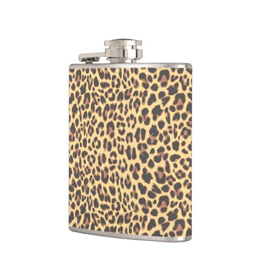 ヒョウ柄の動物の皮膚パターン フラスク (左)