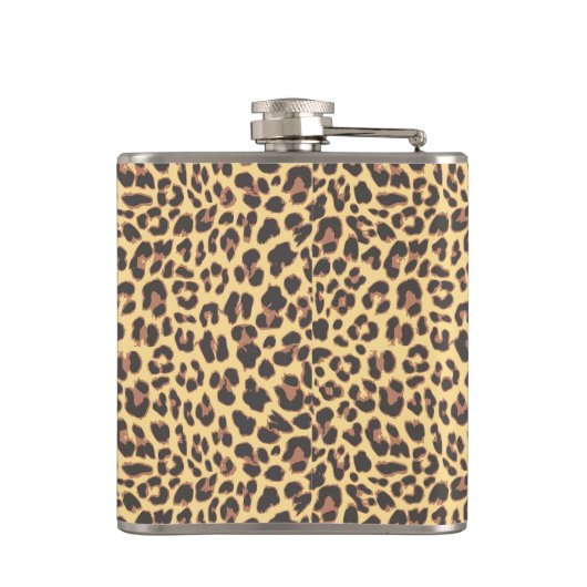 ヒョウ柄の動物の皮膚パターン フラスク (裏面)