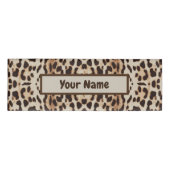 ヒョウ柄の動物柄 名札 (正面)