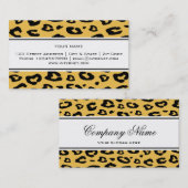 ヒョウ柄の名刺テンプレート 名刺 (正面/裏面)