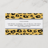 ヒョウ柄の名刺テンプレート 名刺 (正面)