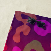 ヒョウ柄の夏グラデーション ビーチタオル (インサイチュ)