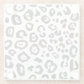 ヒョウ柄の模様デコガラスコースター ガラスコースター (裏面)