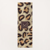 ヒョウ柄の毛のテクスチフェイクャヨガの茶色の斑点 ヨガマット (正面)