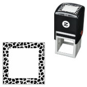 ヒョウ柄の毛皮動物シックの特性 セルフインキングスタンプ (インサイチュ)