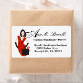 ヒョウ柄の洋服手作り事業 ラベル (インサイチュ)