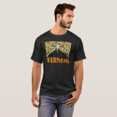 ヒョウ柄の牛のドクロには注意書きがいるはず Tシャツ (正面フル)