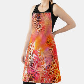 ヒョウ柄の生地ヒョウ，抽象芸術，動物 エプロン (インサイチュ)