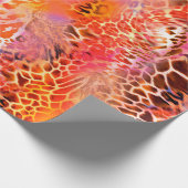 ヒョウ柄の生地ヒョウ,抽象芸術,動物 ラッピングペーパー (角)