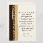 ヒョウ柄の結婚式後招待状 招待状 (正面/裏面)