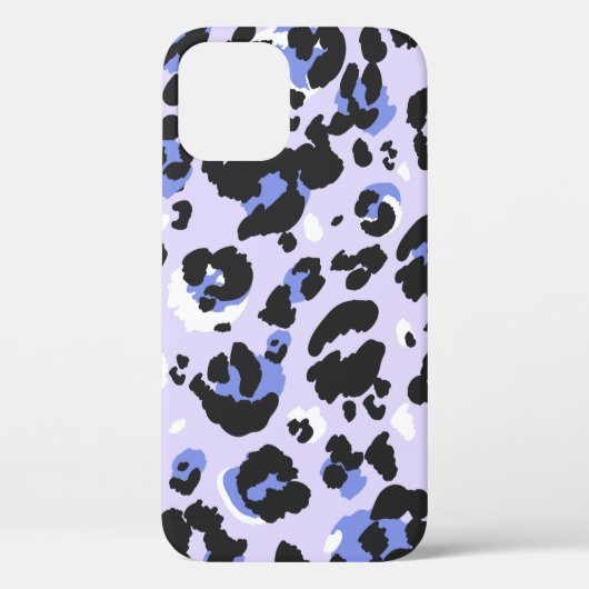 ヒョウ柄の継ぎ目がない。しし（紫）の肌のテクスチャ。 Case-Mate iPhoneケース (裏面)
