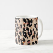ヒョウ柄の継ぎ目のない模様 コーヒーマグカップ (正面右)