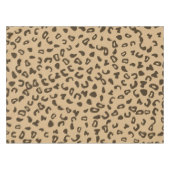 ヒョウ柄の肌のテクスチャのタンデザイン テーブルクロス (正面(横))
