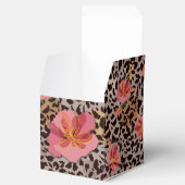 ヒョウ柄の花柄パターン フェイバーボックス (オープン)