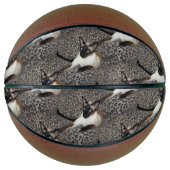 ヒョウ柄の野生の動物の斑点を描くシャム猫 バスケットボール (正面)