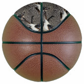 ヒョウ柄の野生の動物の斑点を描くシャム猫 バスケットボール (右)