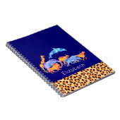 ヒョウ柄の野生動物縁ど類 ノートブック (右側)