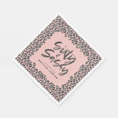 ヒョウ柄の60歳と背の高いパーティー スタンダードランチョンナプキン (角)