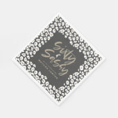 ヒョウ柄の60歳のパーティー モダン スタンダードランチョンナプキン (角)