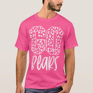 ヒョウ柄のBearseamマスコットスクール精神ゲームの夜P Tシャツ