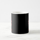ヒョウ柄ひまわり血液がん啓発レッドリボン コーヒーマグカップ (中央)