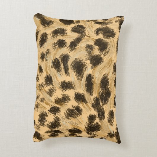 ヒョウ柄アクセント枕 アクセントクッション (裏面(縦))