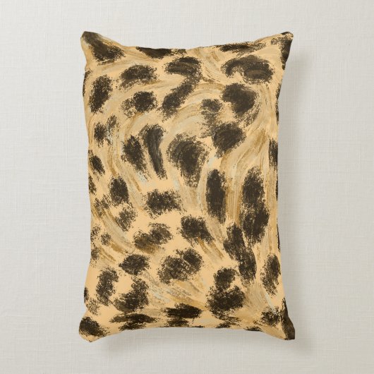 ヒョウ柄アクセント枕 アクセントクッション (正面(垂直))