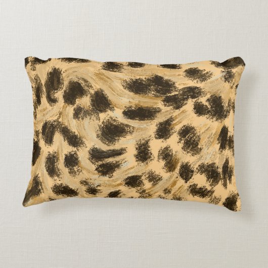 ヒョウ柄アクセント枕 アクセントクッション (裏面)