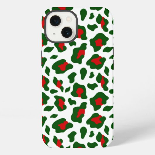 ヒョウ柄アグリークリスマス iPhoneケース (裏面)