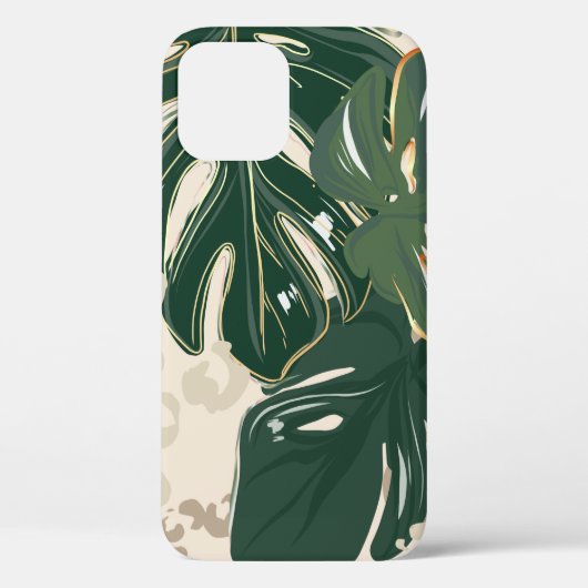 ヒョウ柄アニマルプリント継ぎ目無しデザイン Case-Mate iPhoneケース (裏面)