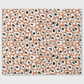 ヒョウ柄アフリカアニマルプリントデザイン ラッピングペーパー (フラット)