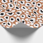 ヒョウ柄アフリカアニマルプリントデザイン ラッピングペーパー (角)