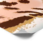 ヒョウ柄イラストレーション、アニマルプリント ポスター (角)