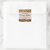 ヒョウ柄キャンディビュッフェステッカー スクエアシール (バッグ)