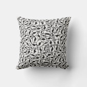 ヒョウ柄クラシック白黒 アウトドアクッション (裏面)