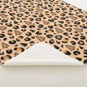 ヒョウ柄クリスマスパターン シェルパブランケット (3/4)