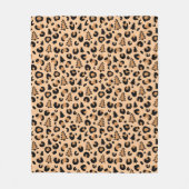 ヒョウ柄クリスマスパターン フリースブランケット (正面)