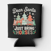 ヒョウ柄クリスマス サンタさん馬をください 缶クーラー (正面)
