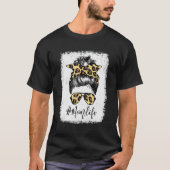 ヒョウ柄サングラスでおしゃれママ Tシャツ (正面)